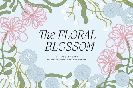 Floral Blossom. Seamless patterns - Creative Store
