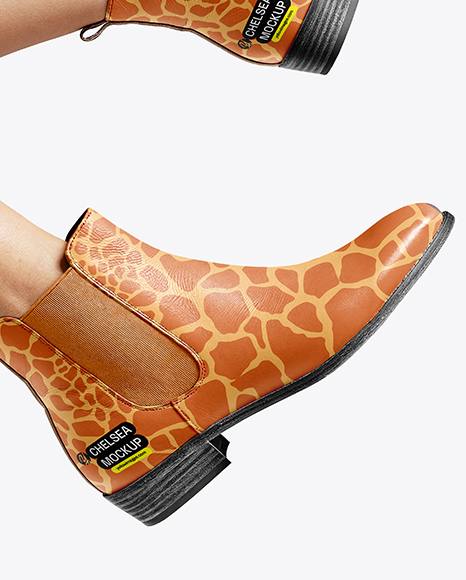Chelsea Boots on Woman's Legs Mockup