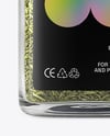 Square Glass Jar with Dill Weed Spice Mockup