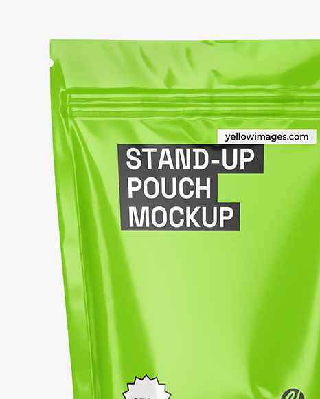 Glossy Stand-up Pouch Mockup
