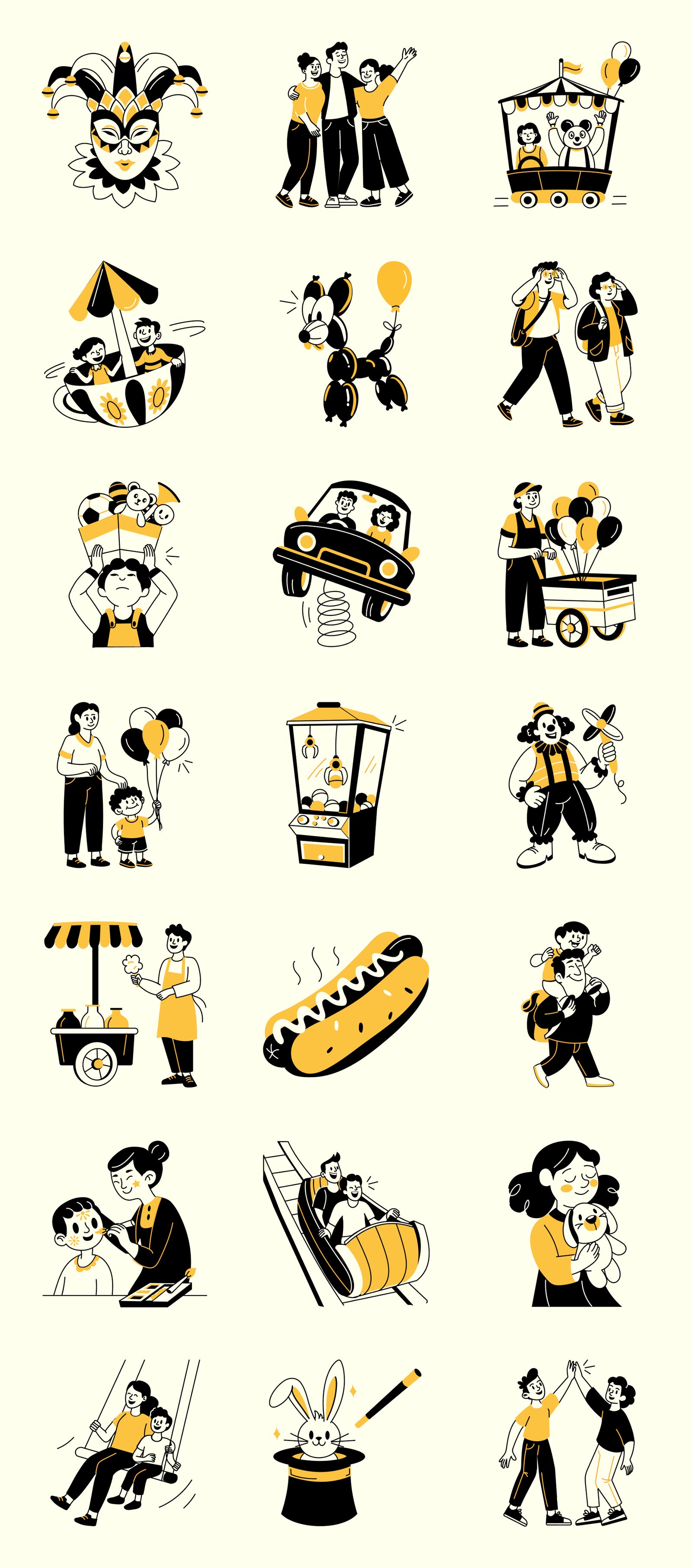 Amusement Park Drawing Set