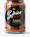Glass Jar with Chili Powder Mockup