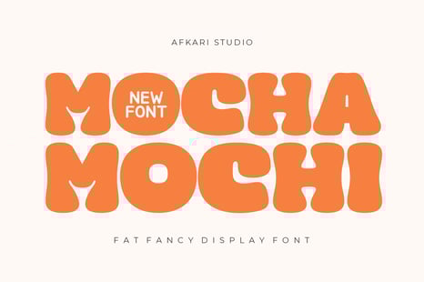 Mocha Mochi - Fat Fancy Display Font - Creative Store