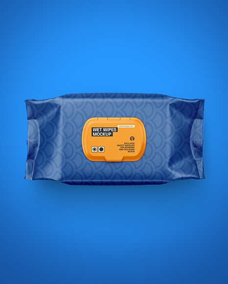 Matte Wet Wipes Pack Mockup