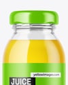 Clear Glass Bottle With Orange Juice Mockup