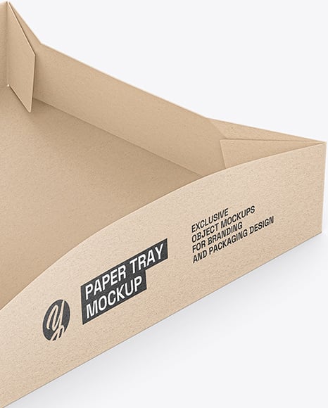 Kraft Paper Food Tray Mockup