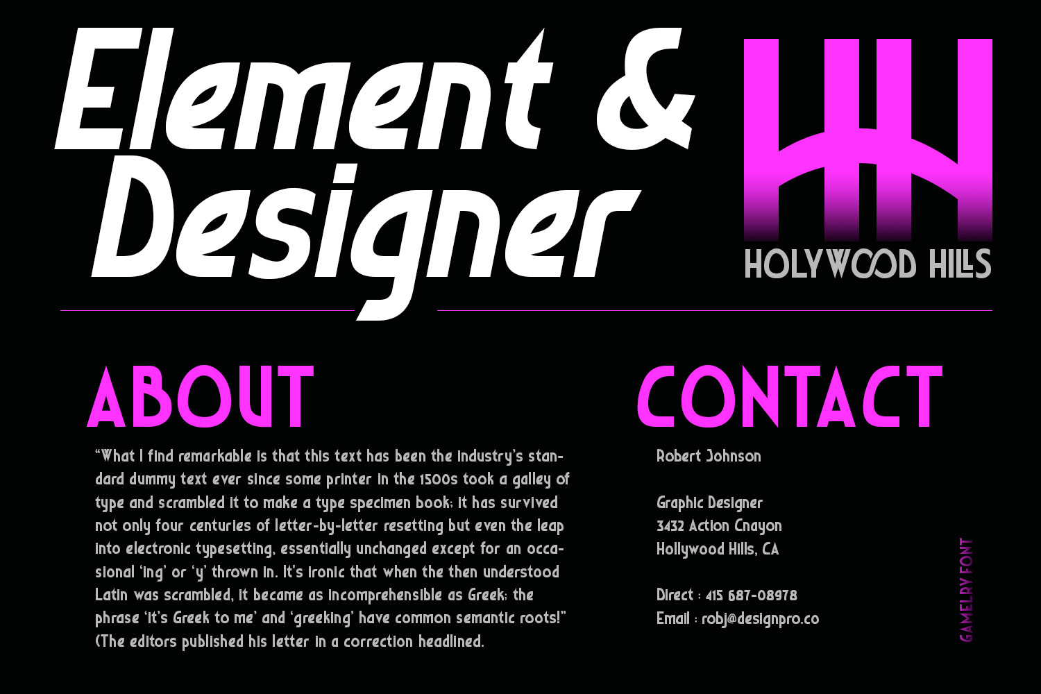 Gamelry Font