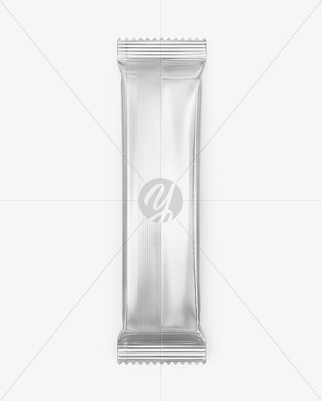 Glossy Metallic Stick Sachet Mockup