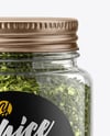 Plastic Jar with Parsley Flakes Mockup