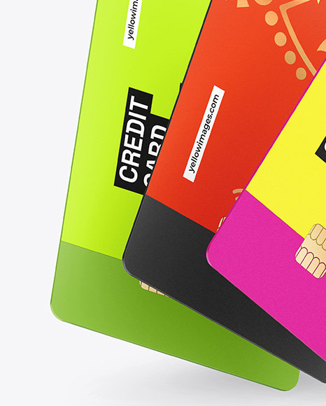Three Credit Cards Mockup