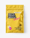 Matte Sachet with Zip Lock Mockup