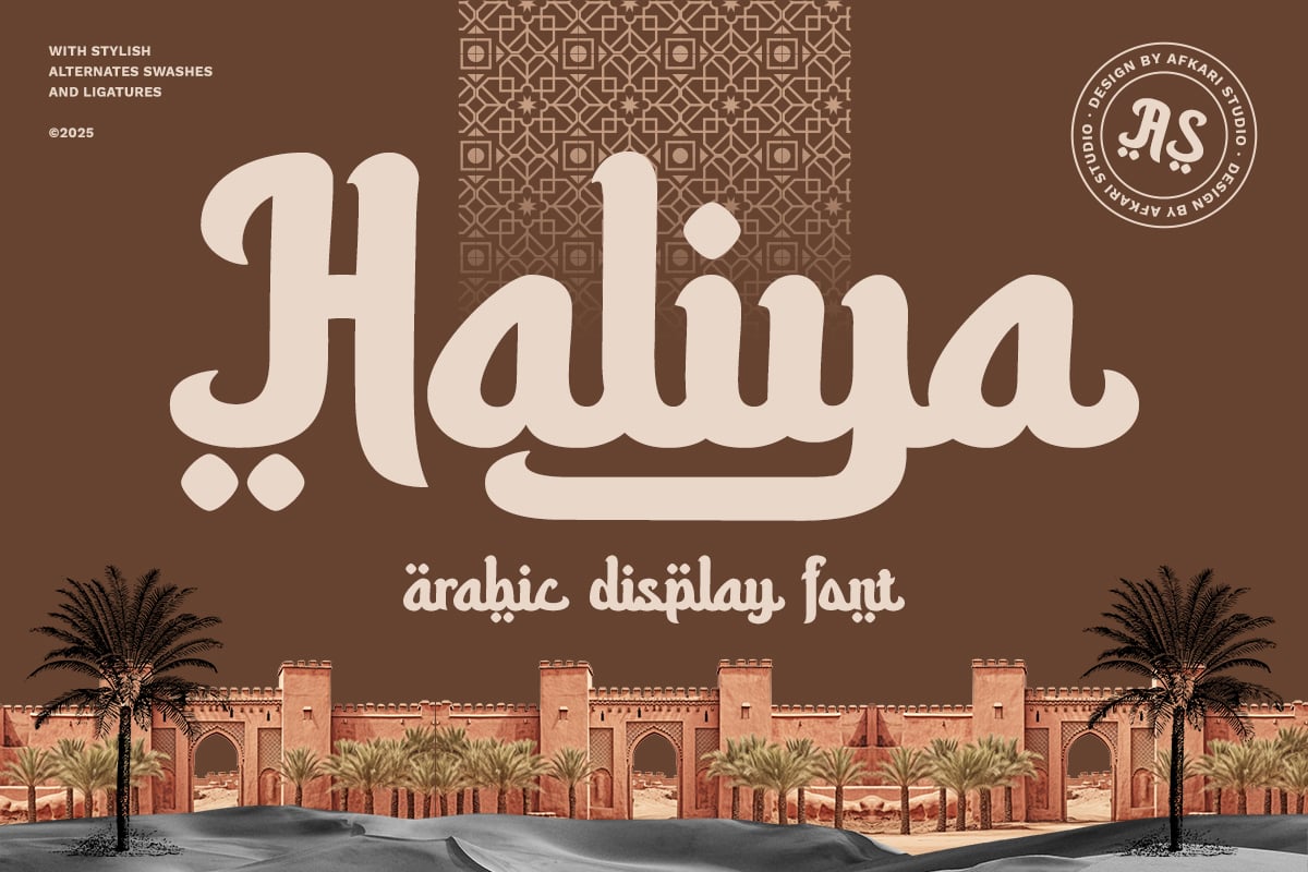 Haliya - Arabic Font Style Typeface