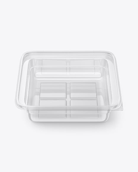 Clear Plastic Container Mockup