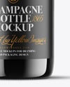Amber Glass Champagne Bottle Mockup