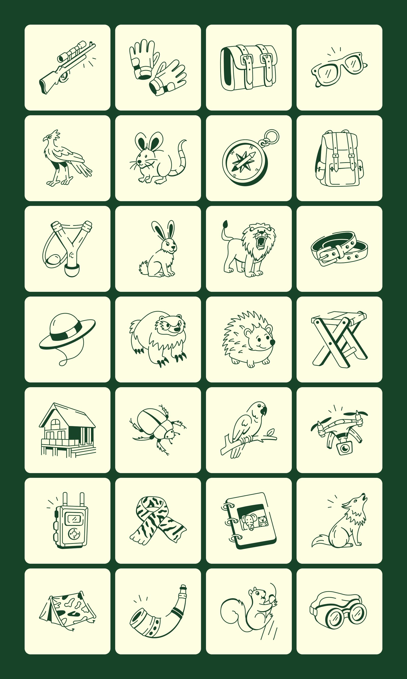 Safari Doodles Icons