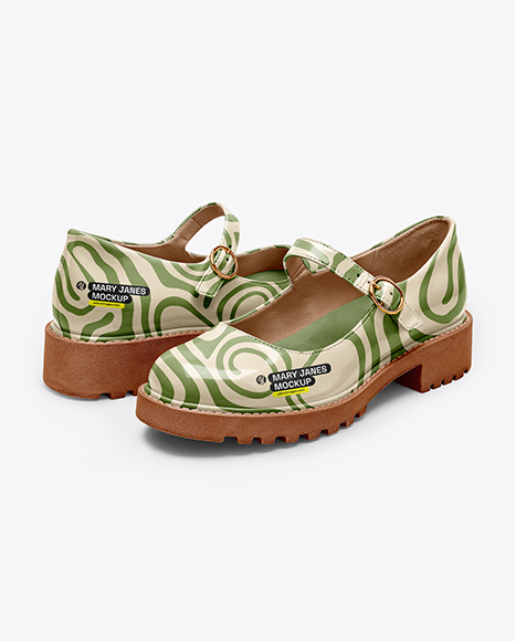 Pair of Mary Janes Mockup - Mockups