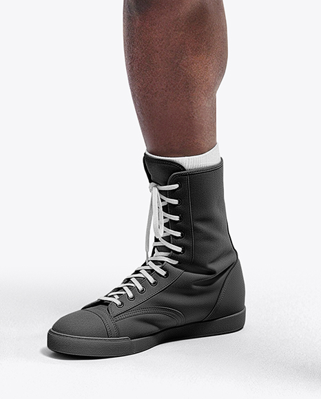 Afro-American Man Wearing Coach Boxing Kit Mockup