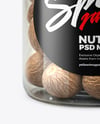 Plastic Jar with Whole Nutmeg Mockup