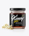 Glass Jar with Buckwheat Honey Mockup