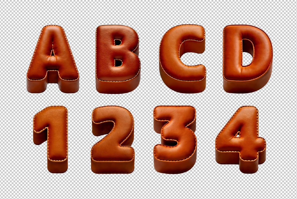 Brown Leather Font