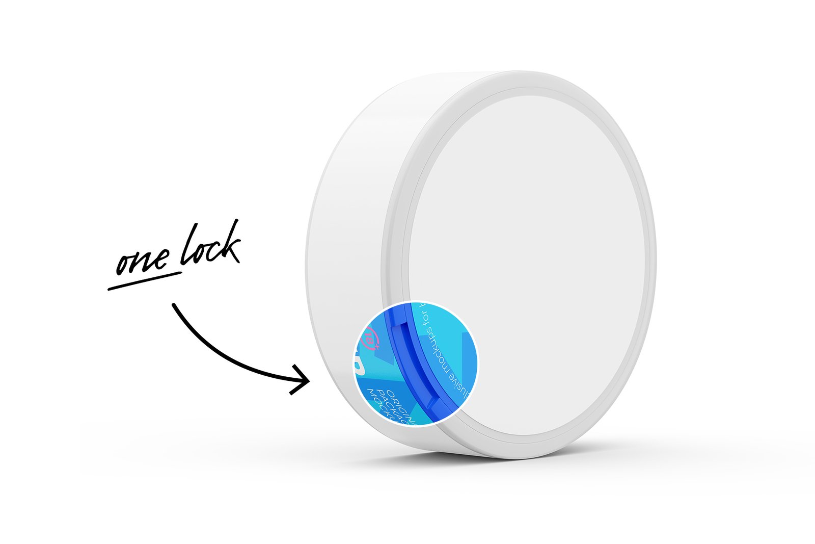 Snus Chewing Tobacco Can Mockup. With One Lock