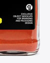 Square Glass Jar with Sweet Paprika Mockup