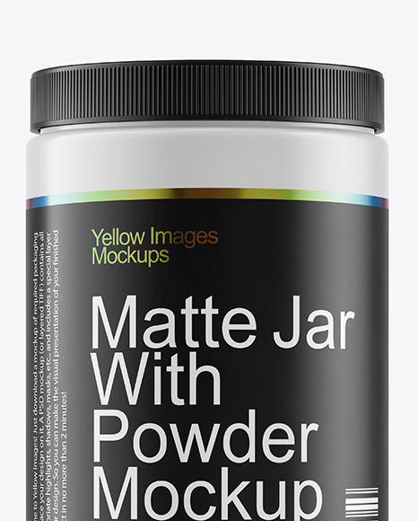 Matte Jar With Powder Mockup