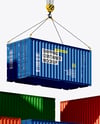 Shipping Container with Slings Mockup
