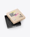 Kraft Paper Box with Chocolate Sweets Mockup