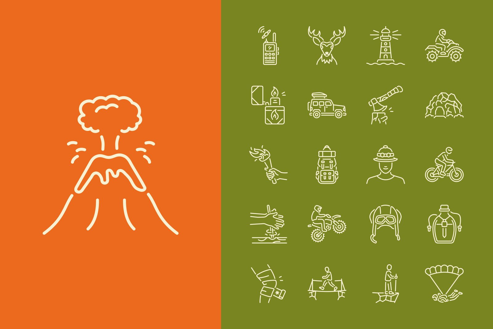 Adventure and Exploration Icon Set
