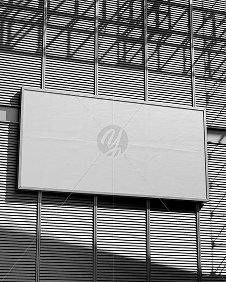 Street Billboard on a Wall Mockup