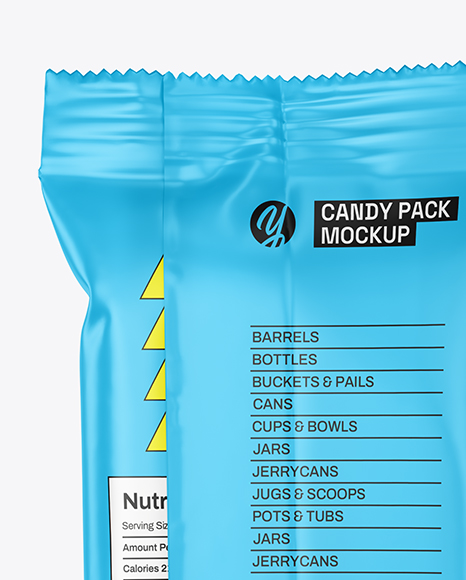 Matte Candy Pack Mockup - Back view