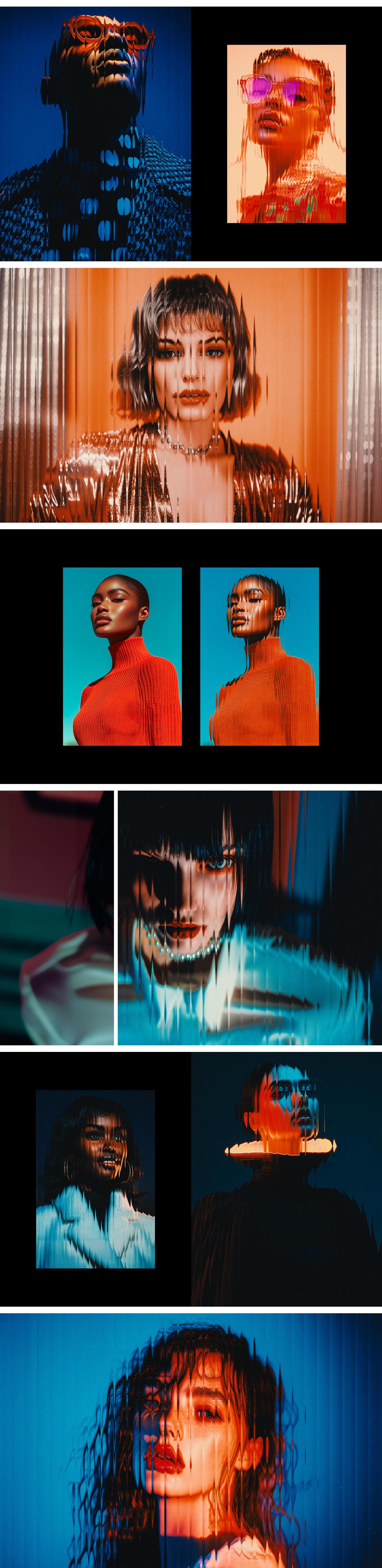 Ribbed Glass Photo Effect