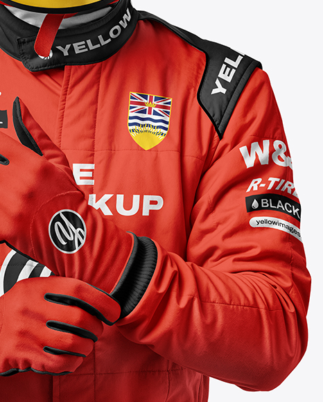 Man Wearing Racing Kit Mockup