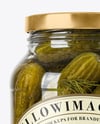 Glass Jar Filled Pickles and Pickled Tomatoes Mockup