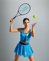 Woman Wearing Tennis Uniform Mockup