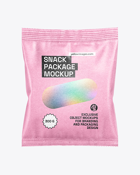 Kraft Paper Snack Package Mockup