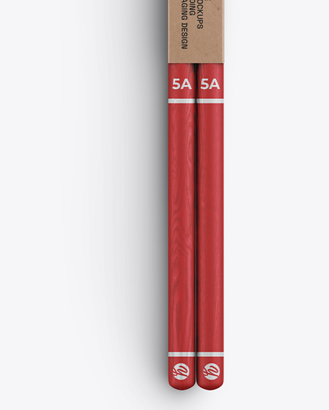 Matte Wooden Drumsticks Mockup