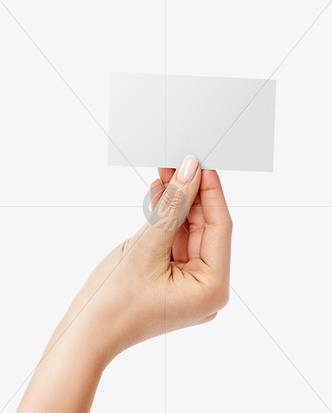 Business Card in a Hand Mockup