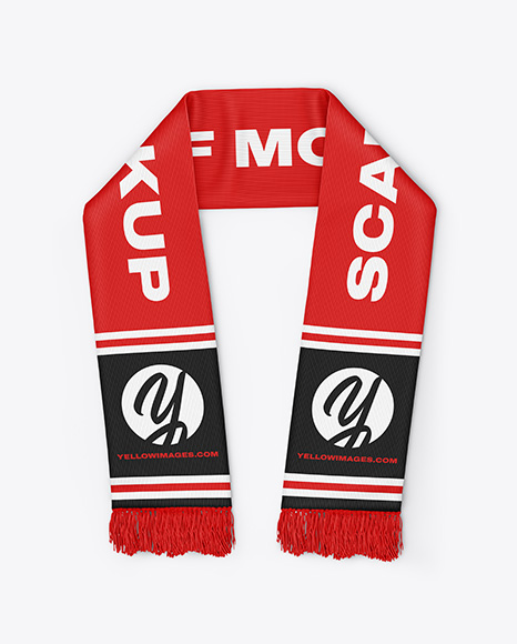 Fan Scarf Mockup - Top View