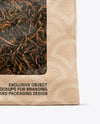 Kraft Pouch w/ Dry Black Tea Mockup