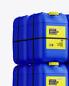 Wooden Pallet With Plastic Jerry Cans Mockup