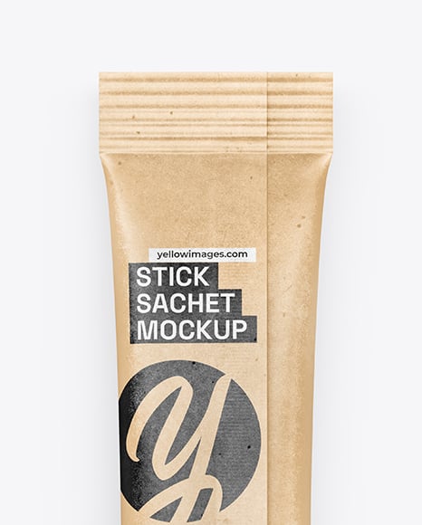 Kraft Stick Sachet Mockup