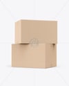 Two Cardboard Boxes Mockup