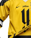 Man Wearing Full Ice Hockey Kit Mockup