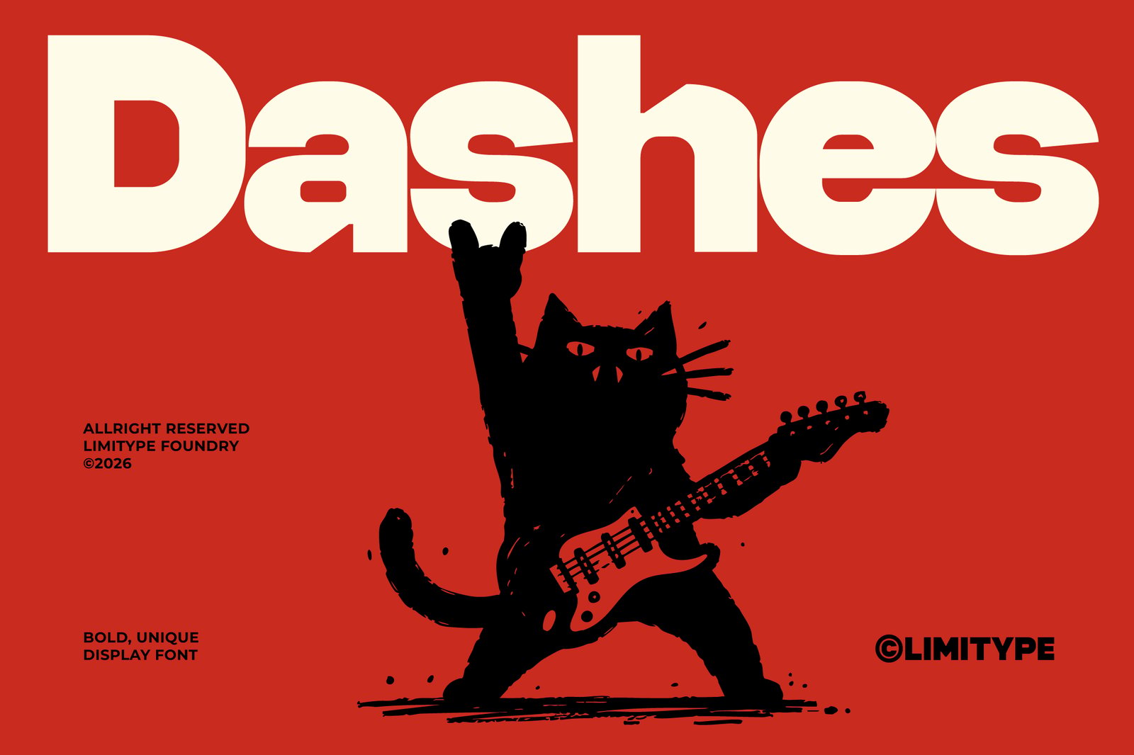 Dashes - Bold Font