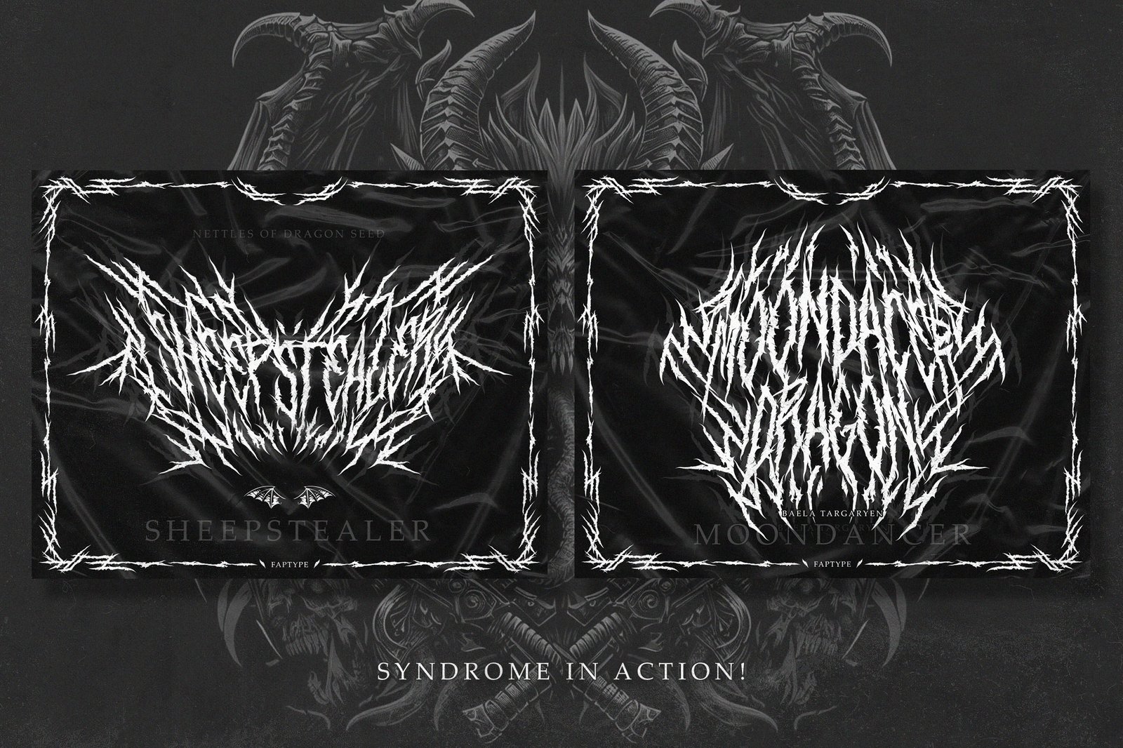 Syndrome – Condensed Black Metal Font