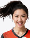 Woman Wearing Table Tennis Uniform Mockup