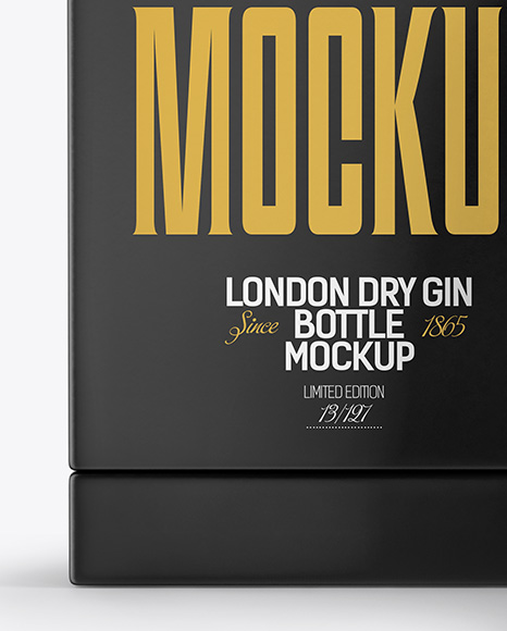 Frosted Glass Bottle with Box Mockup