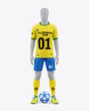 Full Soccer Kit w/ Mannequin Mockup - Front View